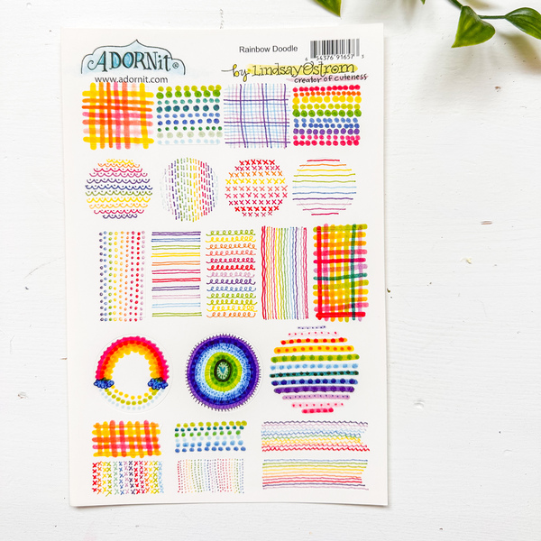 Rainbow Doodle Sticker