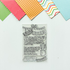 Salsa Recipe Stamp 4x6