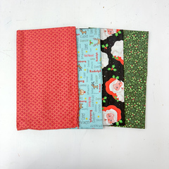 Santa on Black Fabric Bundle