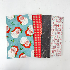 Santa on Aqua Fabric Bundle