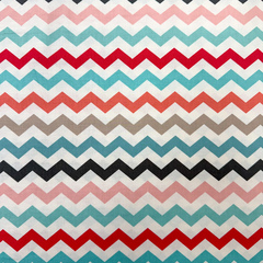 Chevron Multi Coral - fabric