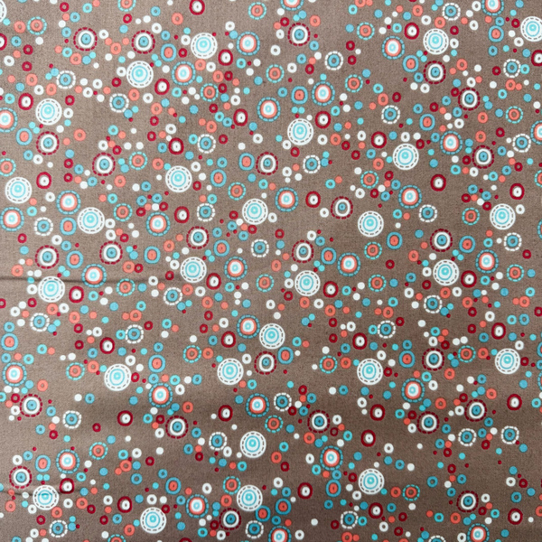 Hoot Dot Coral - fabric
