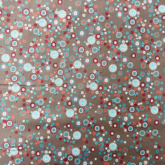 Hoot Dot Coral - fabric