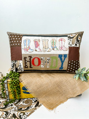 Boots in A Row Pillow Kit