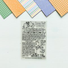 Goose Feet Cookies Recipe Stamp 4x6