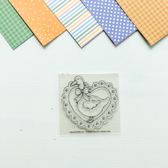 Goose Heart 4x4 Stamp