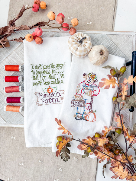 Pumpkin Patch Tea Towels