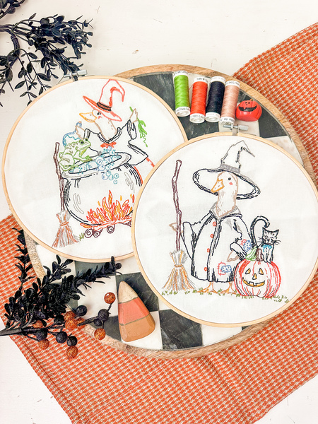 Spooky Goose Gathering Embroidery