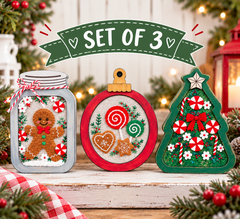 Christmas Stitch Windows Set of 3