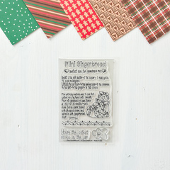 Mini Gingerbread Recipe Stamp 4x6 