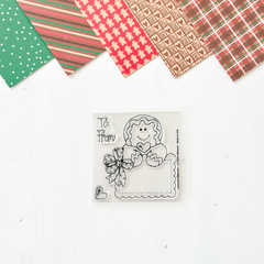 Gingerbread Gift Tag Stamp 4x4