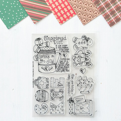 Gingerbread Cookie Element Stamp 6x8