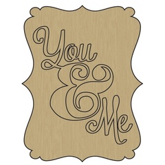 You & Me Word Plaque