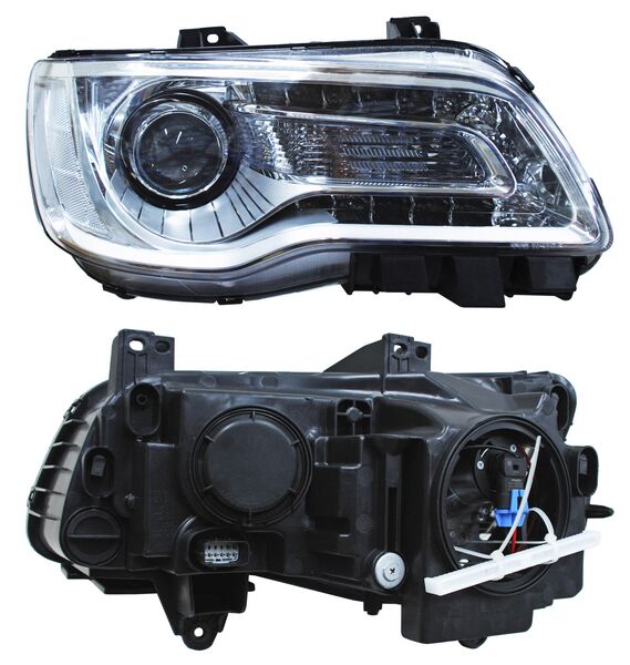 Faro Chrysler 300 2015 2016 2017 Fondo Cromado DERECHO (LADO COPILOTO) código 20-9217-A0-1N