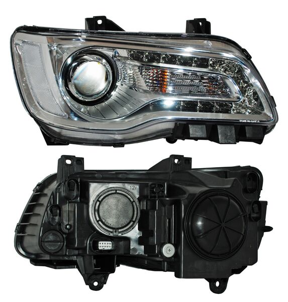 Faro Chrysler 300 2018 2019 2020 2021 Fondo Cromado DERECHO (LADO COPILOTO) código 20-9217-E0-1N