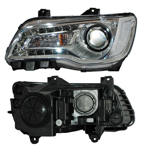 Faro Chrysler 300 2018 2019 2020 2021 Fondo Cromado IZQUIERDO (LADO PILOTO) código 20-9218-E0-1N