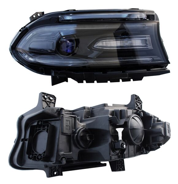 Faro Charger 2015 2016 Bulbo Hir2 (9012) C/Leds DERECHO (LADO COPILOTO) código 20-9695-00-1N