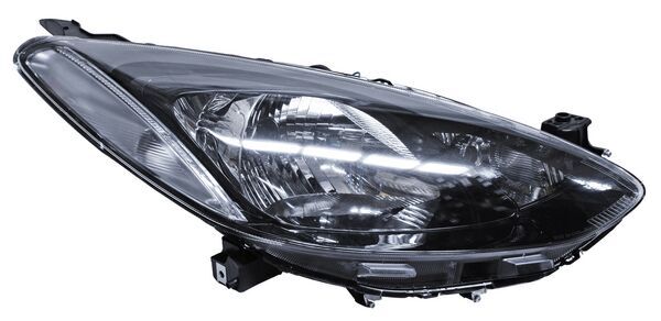 Faro Mazda 2 2012 2013 2014 2015/ Usa 2011 2012 2013 2014 Fondo Negro S/Motor DERECHO (LADO COPILOTO) código 20-C031-B5-6B