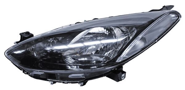 Faro Mazda 2 2012 2013 2014 2015/ Usa 2011 2012 2013 2014 Fondo Negro S/Motor IZQUIERDO (LADO PILOTO) código 20-C032-B5-6B