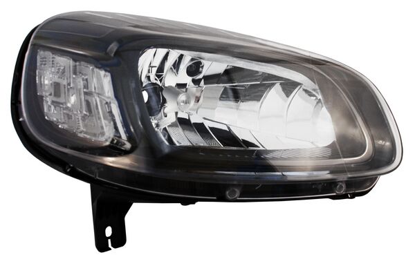 Faro Fiat Uno 2015 2016 2017 2018 2019 2020/ Promaster Rapid 2021 2022 2023 2024 Fondo Negro DERECHO (LADO COPILOTO) código 20-E813KB12B3