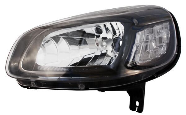 Faro Fiat Uno 2015 2016 2017 2018 2019 2020/ Promaster Rapid 2021 2022 2023 2024 Fondo Negro IZQUIERDO (LADO PILOTO) 28704 código 20-E814KB12B3