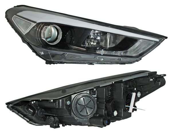 Faro Tucson 2016 2017 2018 Elect C/Motor 7 Pines DERECHO (LADO COPILOTO) código 20-F307-05-2B