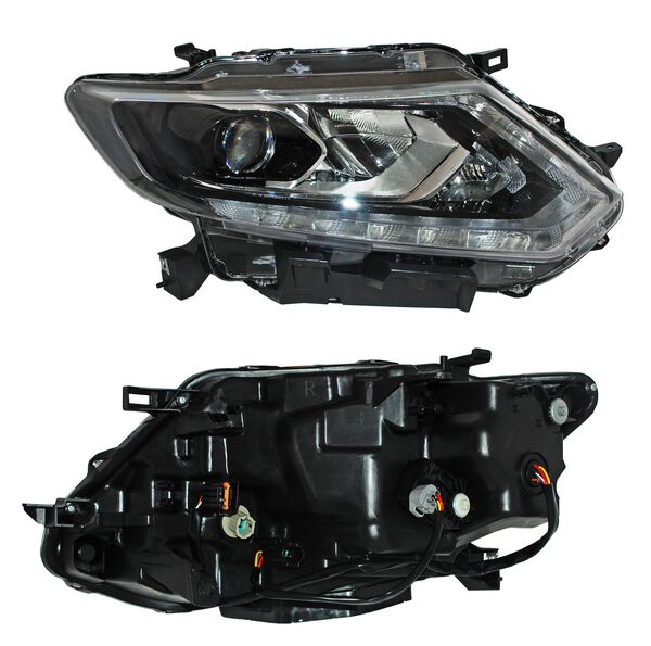 Faro Xtrail 2015 2016 2017 Elect C/Motor Leds C/Lupa DERECHO (LADO COPILOTO) código 20-G605-06-2B