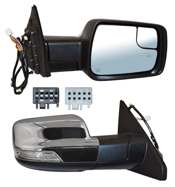 Espejo Dodge Pu 2019 2020 2021 2022 2023 2024 2025 Ram Elect Crom C/Desemp C/Sensor Y Punto Ciego C/Direcc C/Luz Inf C/Mem 17 Pines DERECHO (LADO COPILOTO) código ELDPU19ER6