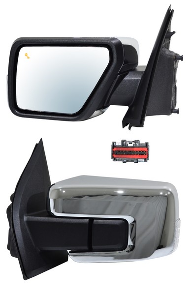 Espejo Ford Pu 2021 2022 2023 2024 F150 Elect Crom C/Direcc C/Desemp C/Luz Inf C/Sens Punto Ciego C/Mem Autoabatible 16 Pines IZQUIERDO (LADO PILOTO) código ELFPU21EL2