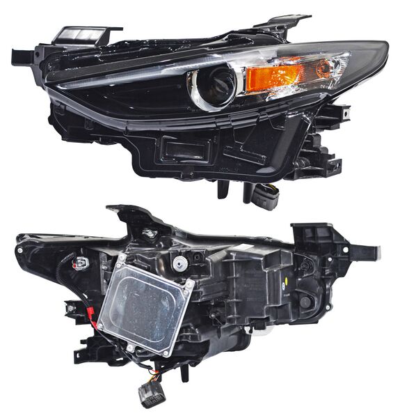 Faro Mazda 3 2019 2020 2021 2022 2023 2024 2025 I Sport/ I Sport Mhev Negro Leds C/Lupa Ambar IZQUIERDO (LADO PILOTO) código FM319LL