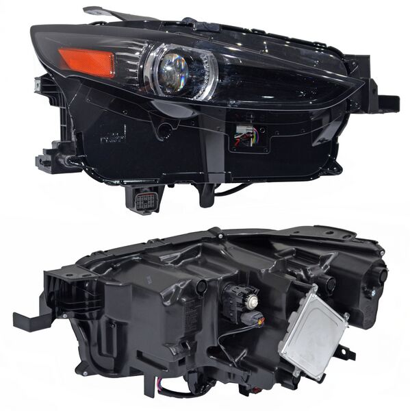 Faro Mazda Cx30 2020 2021 2022 2023 2024 F/Negro C/Leds C/Lupa C/Luz Dia C/Motor DERECHO (LADO COPILOTO) código FMC3020LR