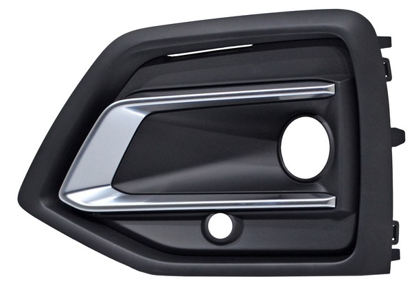 Rejilla Audi Q5 2021 2022 2023 2024 P/Faro Niebla C/Hoyo P/Sens C/Mold Cent Satin Negra IZQUIERDO (LADO PILOTO) código PAQ521FSL