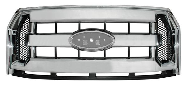 Parrilla Ford Pu 2015 2016 2017 F150/250 Cromada 3 Lineas código PFPU15C3