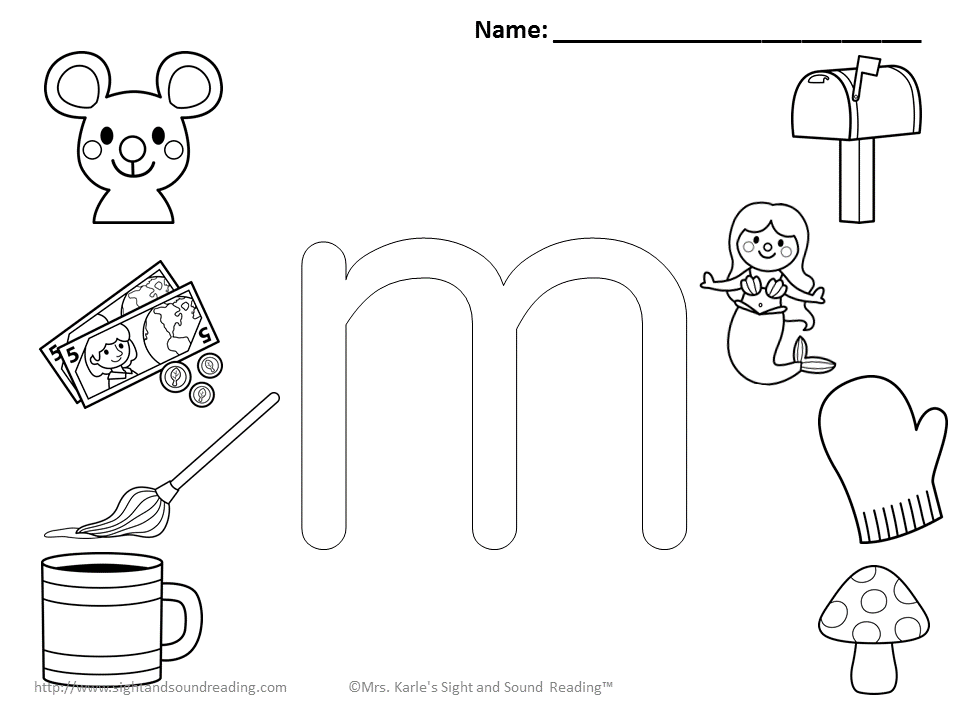 Letter M Coloring Pages – Mrs. Karle's Sight and Sound Reading