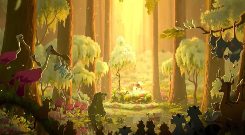 A still image borrowed from the Disney film The Princess and the Frog