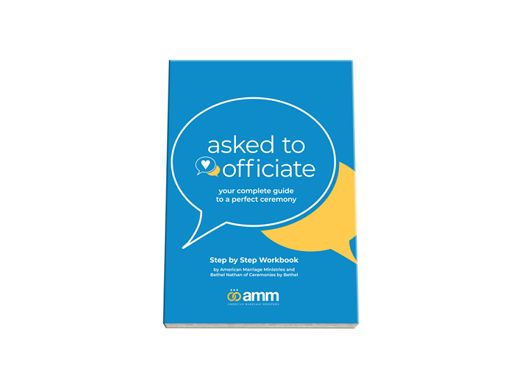 Product image of the front cover of Asked to Officiate wedding officiant guide