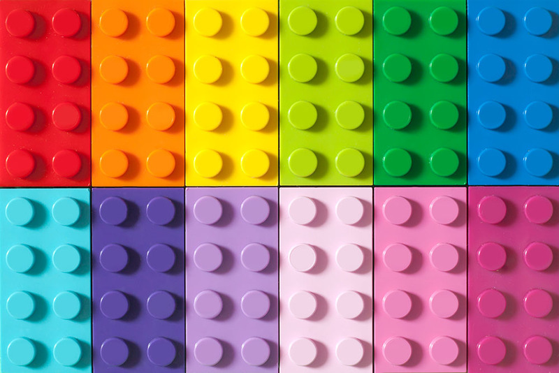 colorful plastic bricks