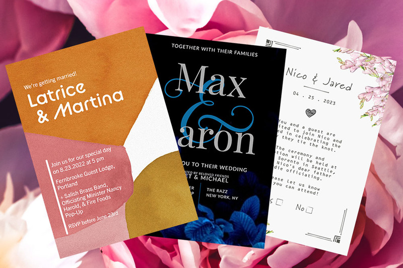 Examples of wedding invitations that include the wedding officiant