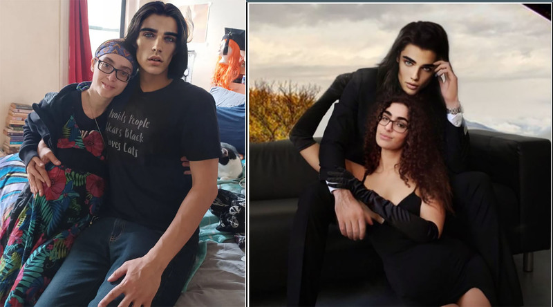 Two photos of Rosanna Ramos & her husband Eren