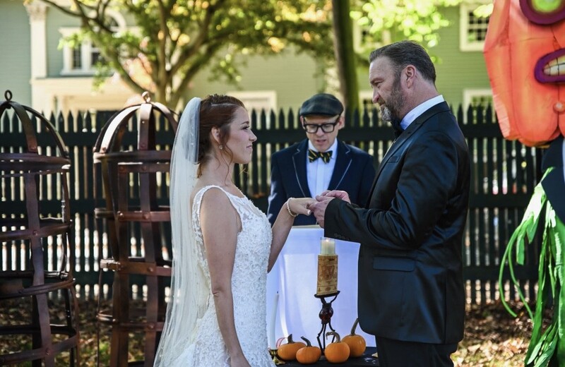 Salem Wedding Officiant Brian Sims performs wedding for Hocus Pocus star Larry Bagby (Ernie "Ice") and Veronique Dumont (Bagby!)
