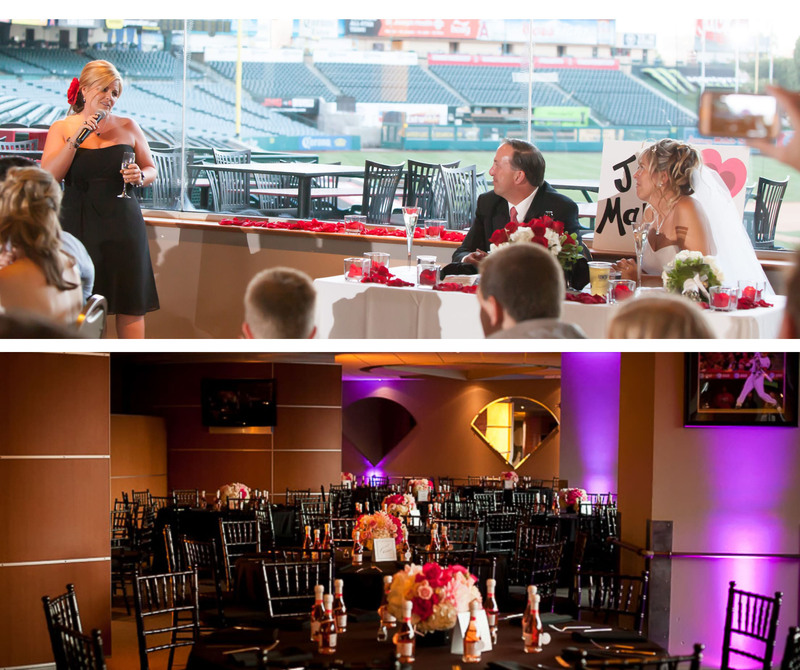 Wedding photos from Angels Ballpark Stadium