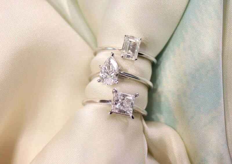 Three diamond engagement rings