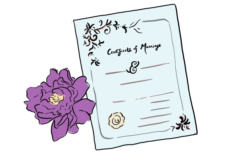 marriage certificate, custom, commemorative, is a special keepsake for couples on the wedding day