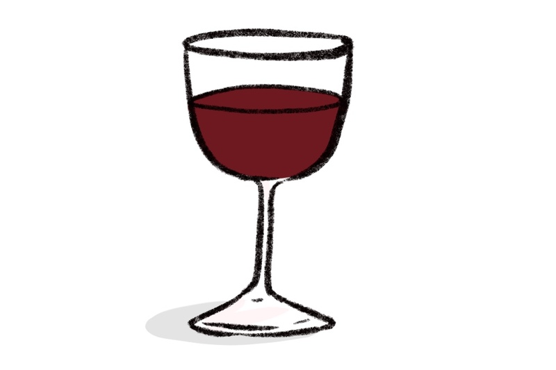 illustration of a wine glass, a Pagan chalice, for the marriage rite, unity ceremony