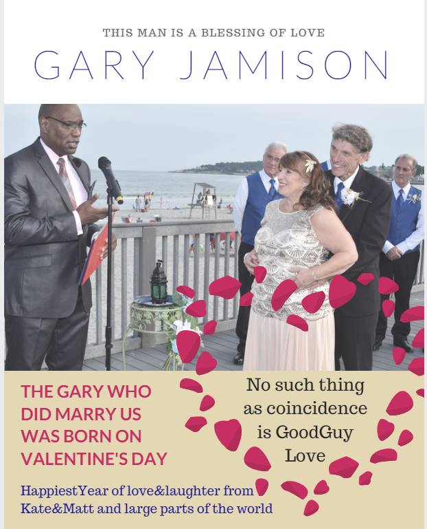Gary wedding picture with love