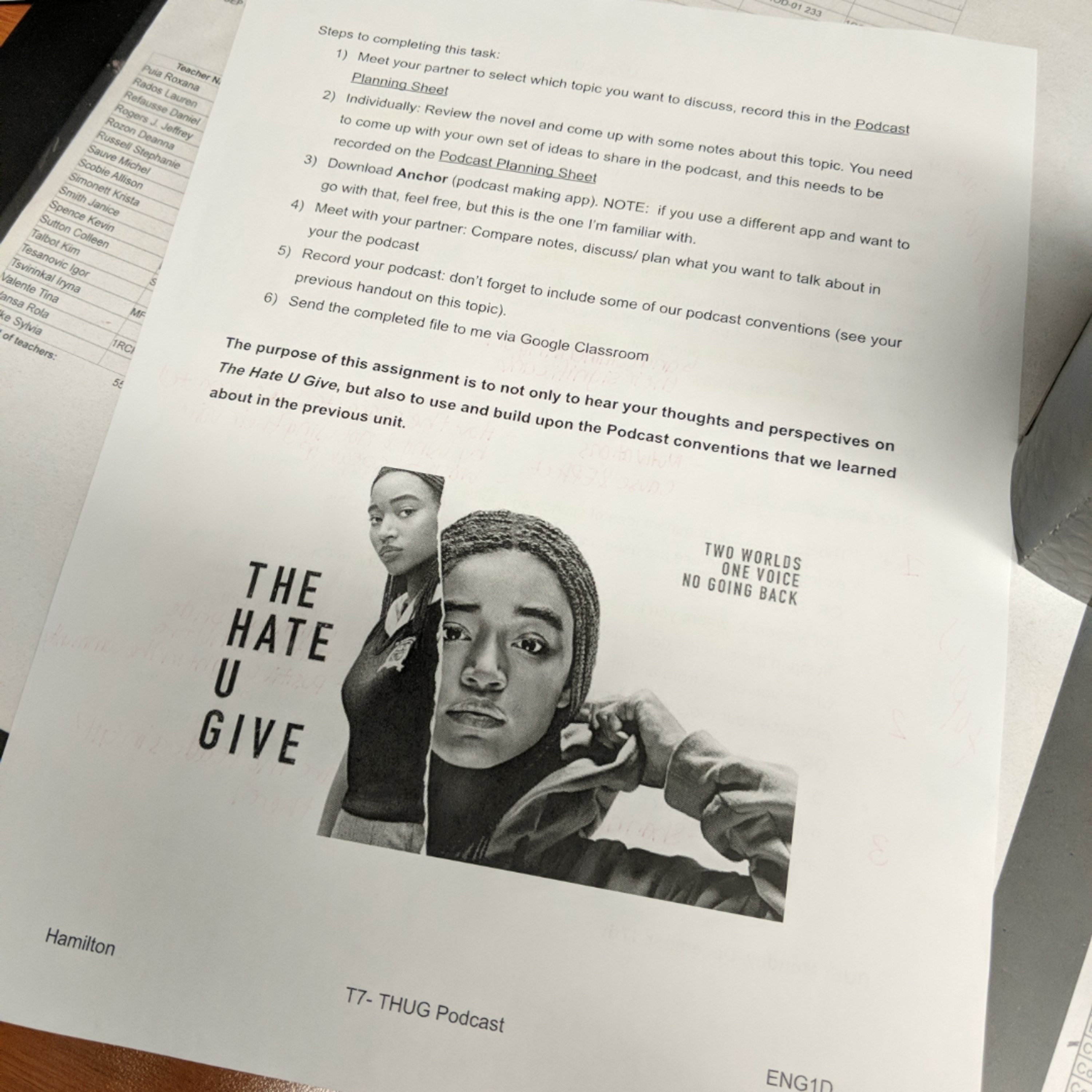1D Podcast Assignment Overview