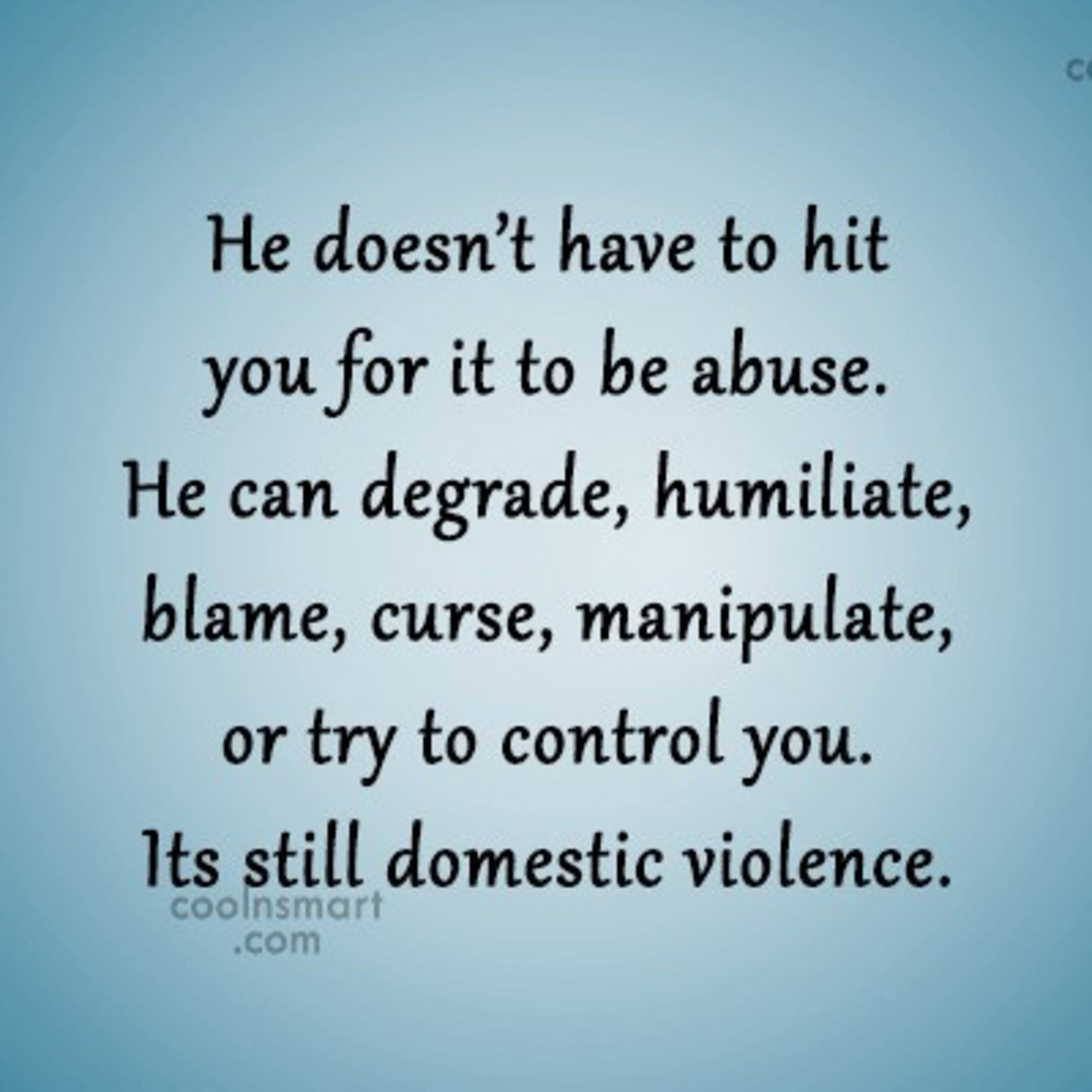 ABUSE is NOT love...