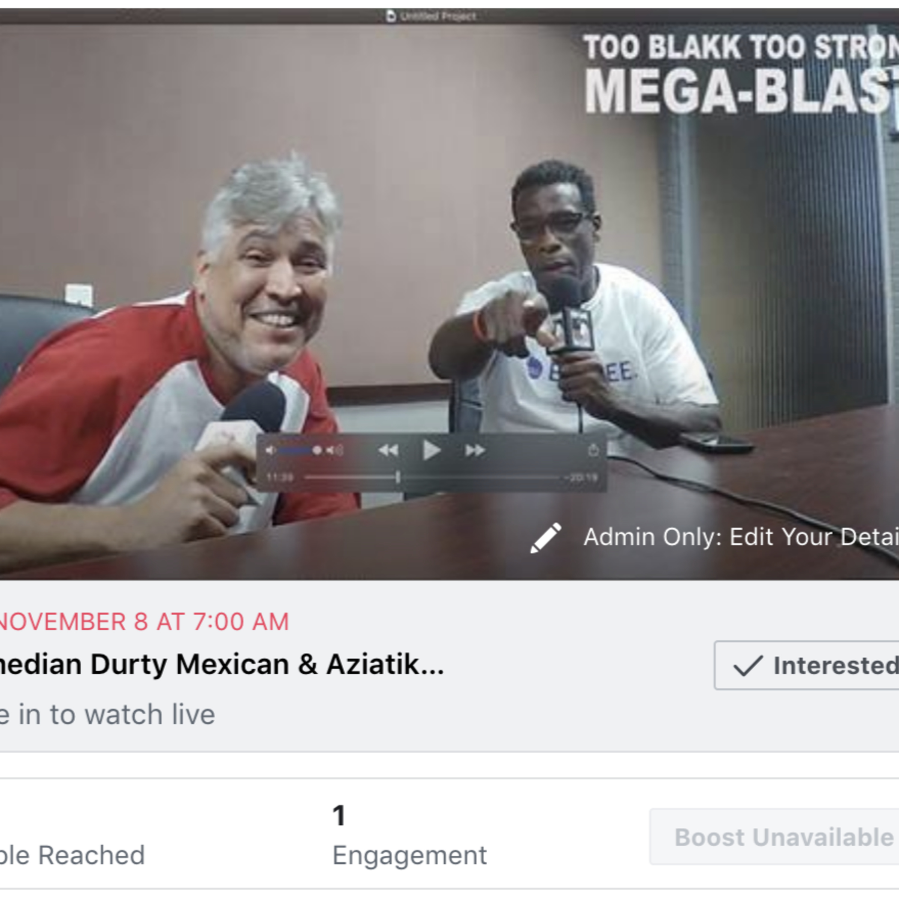 Up & Koming Komedian Durty Mexican Interview with Aziatikk Blakk