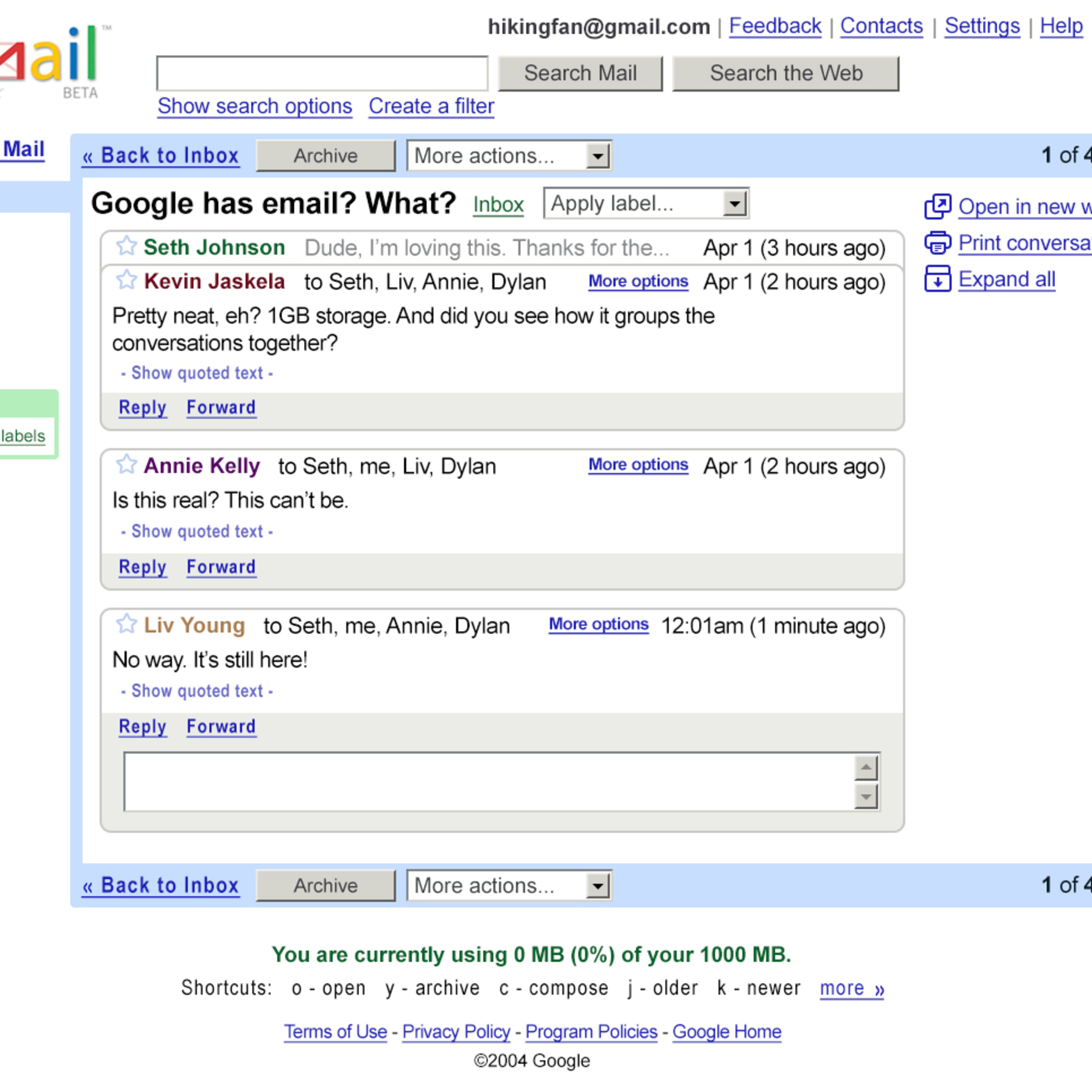 Gmail celebra sus 15 años