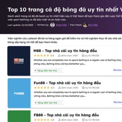 Trang web cá độ bóng đá uy tín - Chọn nơi an toàn để thỏa mãn đam mê cược thể thao